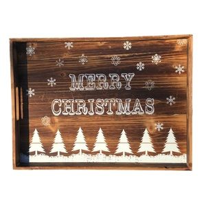 JG Mercantile Merry Christmas Wooden Tray